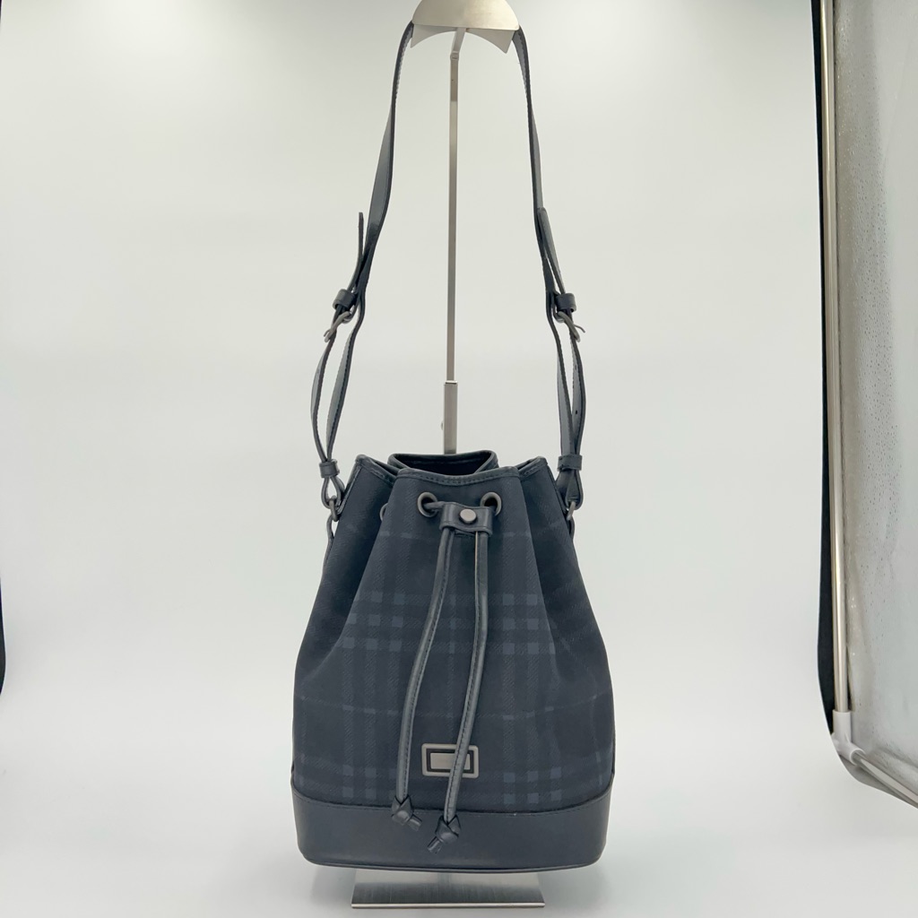 Burberry Nova Check Black And Gray Bucket Bag Great Condition!